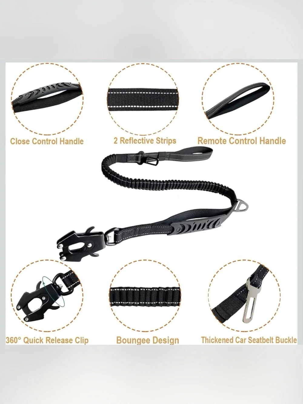 Tactical Bungee Dog Leash